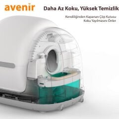 Avenir AV-CB02W Akıllı Otomatik Kedi Tuvaleti App Kontrol Koku Yapmayan Kum Kabı