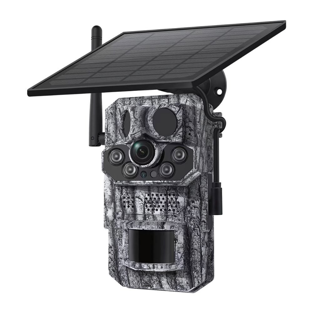 3MP 4G Solar Kamera 940nm No-Glow Kamuflaj Avcılık Doğal Yaşam Kamerası Fotokapan AV-S443H