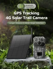 3MP 4G Solar Kamera 940nm No-Glow Kamuflaj Avcılık Doğal Yaşam Kamerası Fotokapan AV-S443H