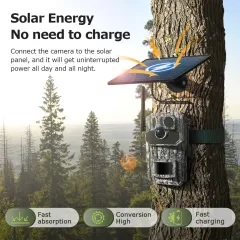 3MP 4G Solar Kamera 940nm No-Glow Kamuflaj Avcılık Doğal Yaşam Kamerası Fotokapan AV-S443H