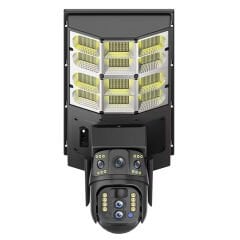 10x Zoom IP66 4G Solar Sokak Lambası Kamera 3 Lens LED Aydınlatma HD 4MP PIR AV-SL400X