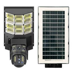 10x Zoom IP66 4G Solar Sokak Lambası Kamera 3 Lens LED Aydınlatma HD 4MP PIR AV-SL400X