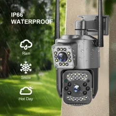8MP 4K WIFI IP Kamera Çift Lens Alarmı 10X Zoom AV-M07W