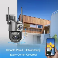 8MP 4K WIFI IP Kamera Çift Lens Alarmı 10X Zoom AV-M07W