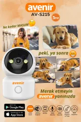 Avenir AV-S215 Wifili Bakıcı Bebek Kamerası 5MP 256 GB SD Kart Desteği Çift Yönlü Ses Sürekli Kayıt Modu