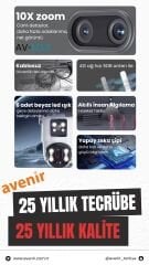 AVENİR AV-M13 4MP 3 LENSLİ 4G Simkartlı IP PTZ KAMERASI
