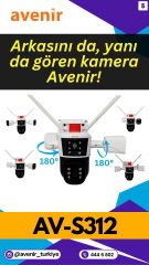 AVENİR AV-S312 12 MP 3 LENSLİ WİFİ IP PTZ KAMERASI