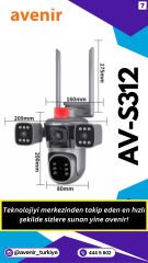 AVENİR AV-S312 12 MP 3 LENSLİ WİFİ IP PTZ KAMERASI