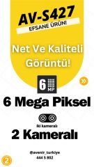 Avenir AV-S427 6MP 2 Kameralı Solar PTZ 4G Sim Kartlı 256 GB SD Kart Desteği IP PTZ Kamera