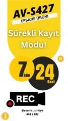 Avenir AV-S427 6MP 2 Kameralı Solar PTZ 4G Sim Kartlı 256 GB SD Kart Desteği IP PTZ Kamera