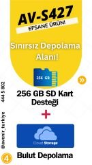 Avenir AV-S427 6MP 2 Kameralı Solar PTZ 4G Sim Kartlı 256 GB SD Kart Desteği IP PTZ Kamera