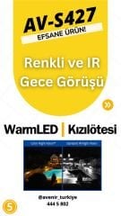 Avenir AV-S427 6MP 2 Kameralı Solar PTZ 4G Sim Kartlı 256 GB SD Kart Desteği IP PTZ Kamera