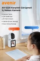 2 MP Karşılıklı Görüşme 360° Derece Dönebilen Akıllı Wifi Bebek Kamerası AV-S225