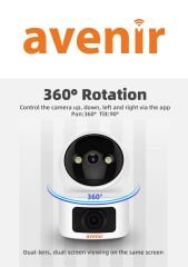 4 MP 2 Kameralı 360° Dönebilen Wifi Bebek Kamerası AV-S213