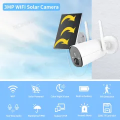 Avenir AV-S310 3MP Bullet Kablosuz Wifi IP Solar Kamera Dahili Batarya 10400 mAh PIR Hareket CloudEdge Destekli