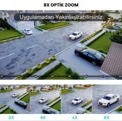 AV-M21 9MP 3 Lensli 8X Optik Zoom Ptz Speed Dome Wifi IP Kamera