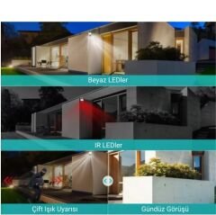 Avenir AV-S300 3MP Onvifli Su geçirmez Çift Yönlü Ses Ptz Wifi Kamera