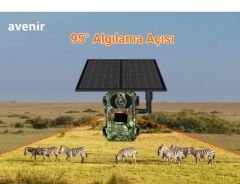 AV-S440H 4MP 3.6mm Lens 4G Solar Fotokapan Kamera Ubox App Hareket Algılama