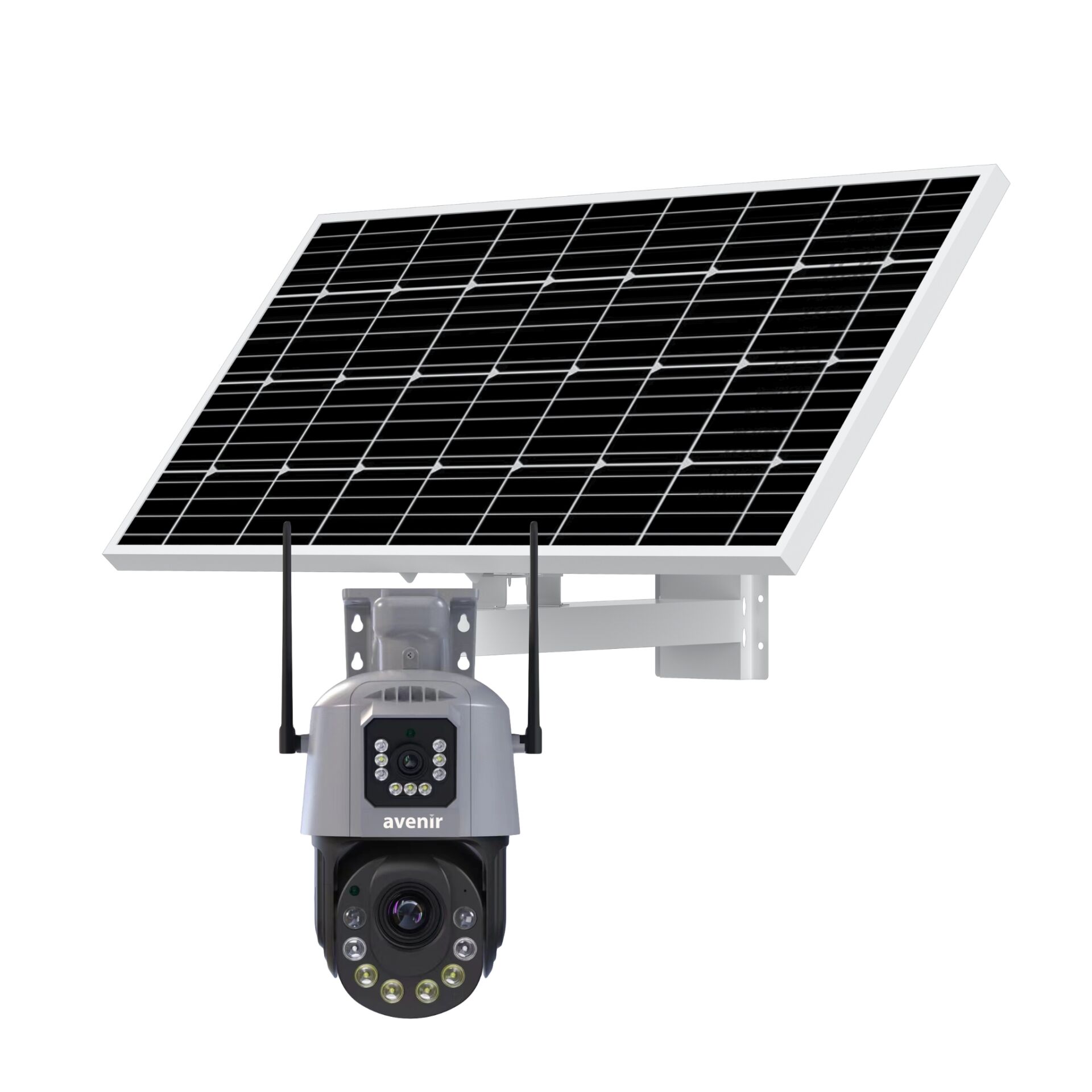 AV-M05 6MP 3MP + 3MP 36X Optik Zoom 7/24 Sürekli Kayıt 2 Kameralı 4G Sim Kartlı 90W/H Solar Panel 40000 mAh Batarya