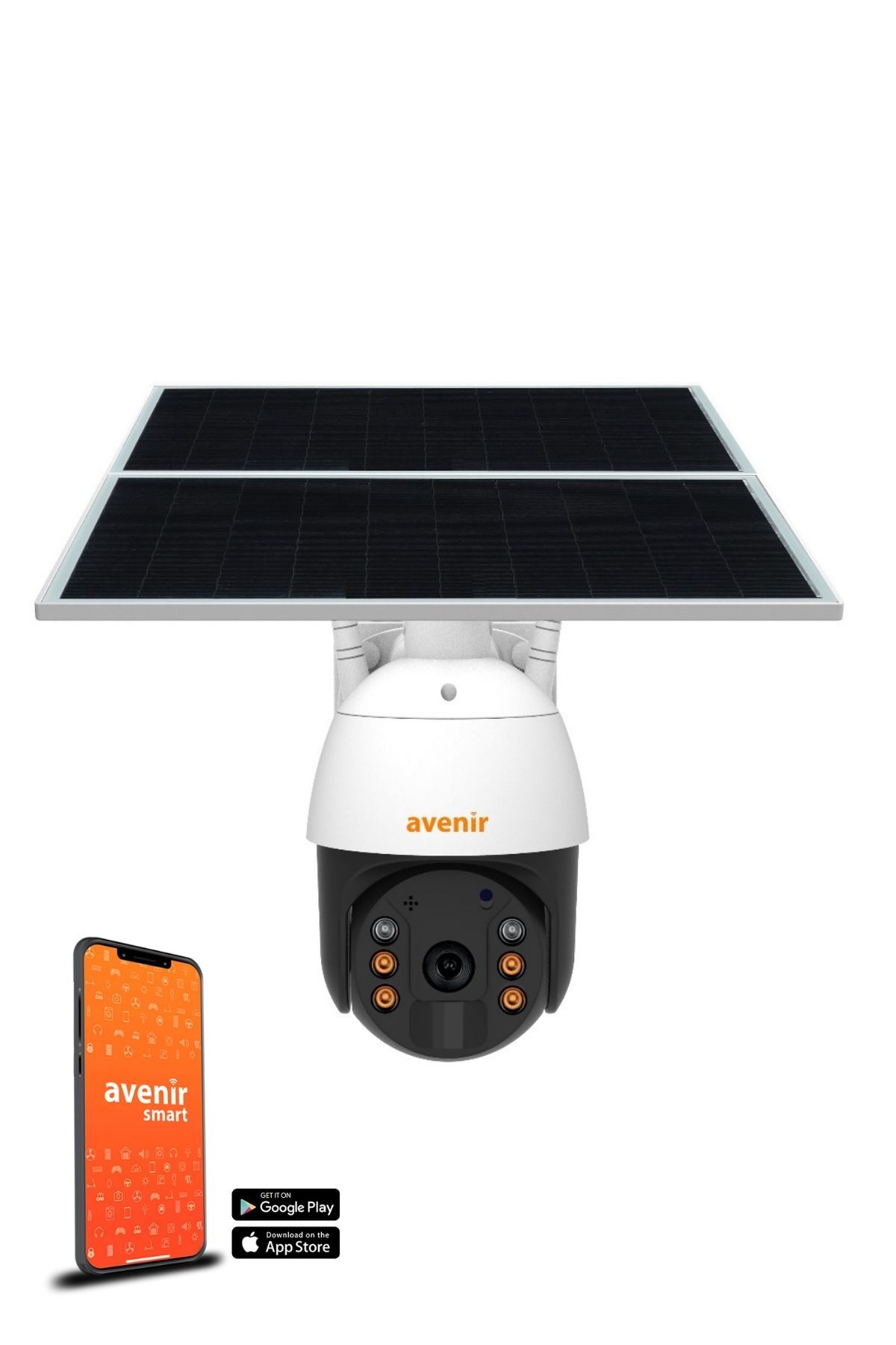 Avenir AV-S424 2MP 7/24 KAYIT Solar PTZ 4G Sim Kartlı Kamera