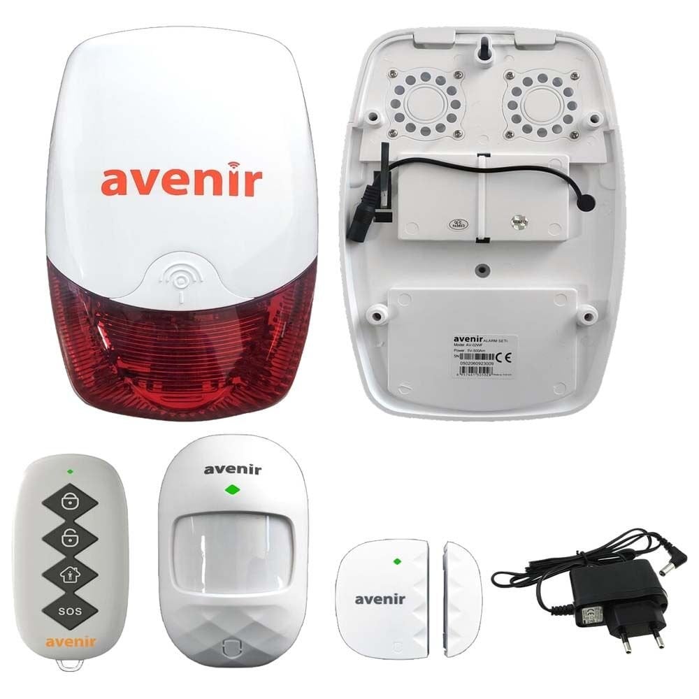 Akıllı Siren Alarm Seti Wi-Fi Tuya Destekli AV-02WF