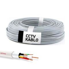 Blendajlı (4+1) 2X0,22 + 2X0,50 Coax CCTV Kamera Kablosu %100 Bakır