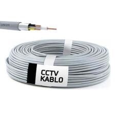 Blendajlı (2+1) 2x0,22 Coax CCTV Kamera Kablosu %100 Bakır